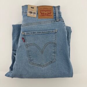 Levi Strauss Co High Rise Wide Leg Jeans Distressed Light Wash Women Size 30 new